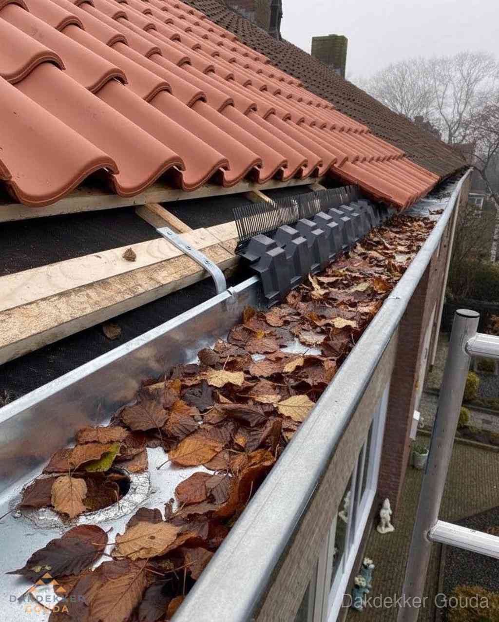 Plat dak bedrijfspand met bitumen dakbedekking en lichtkoepels in Gouda
